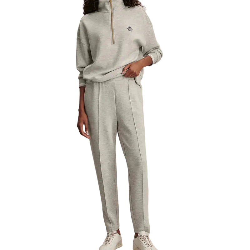Varley Slim Pintuck Pants (27.5") - Grey Marl