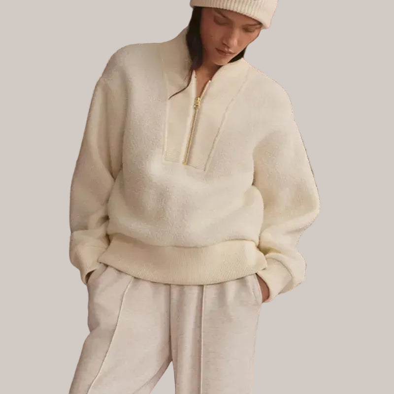 Varley Mumford Zip Fleece - Egret