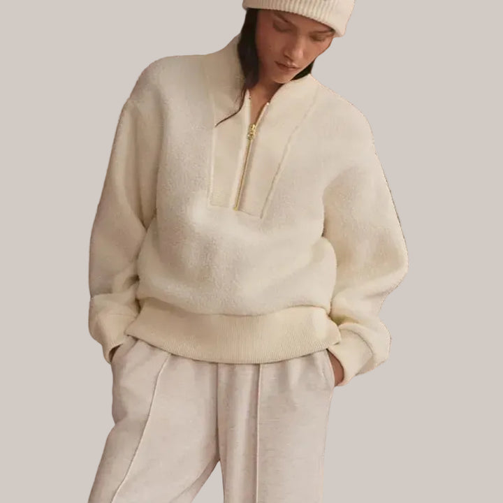 Varley Mumford Zip Fleece - Egret