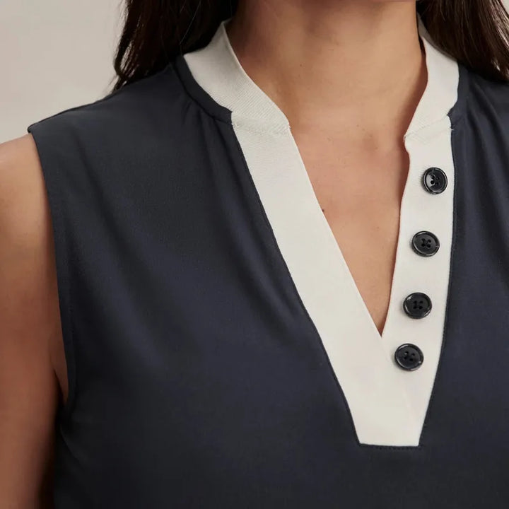 Varley Shelby Tank - Blue Nights/White