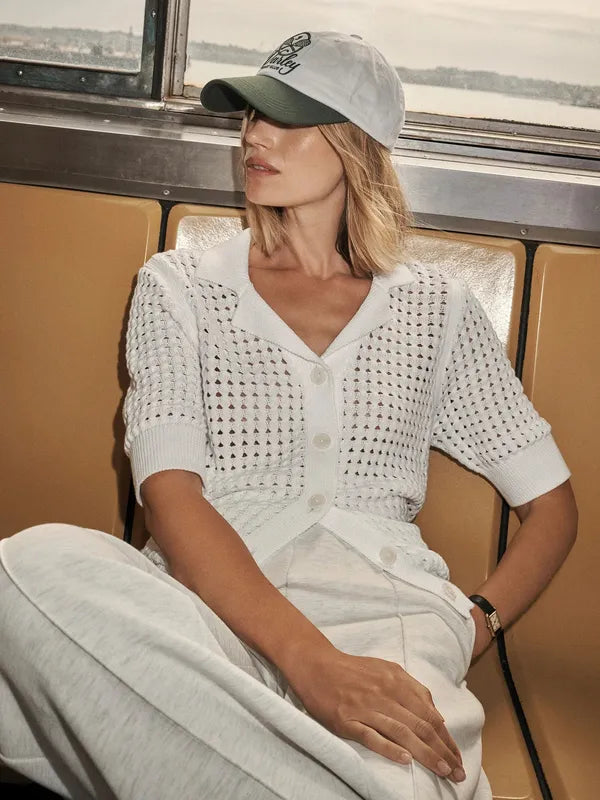 Varley Ellie Knit Shirt - White