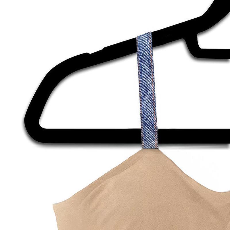strap-its Basic Bra (attached strap)- Nude Bra/Denim Strap