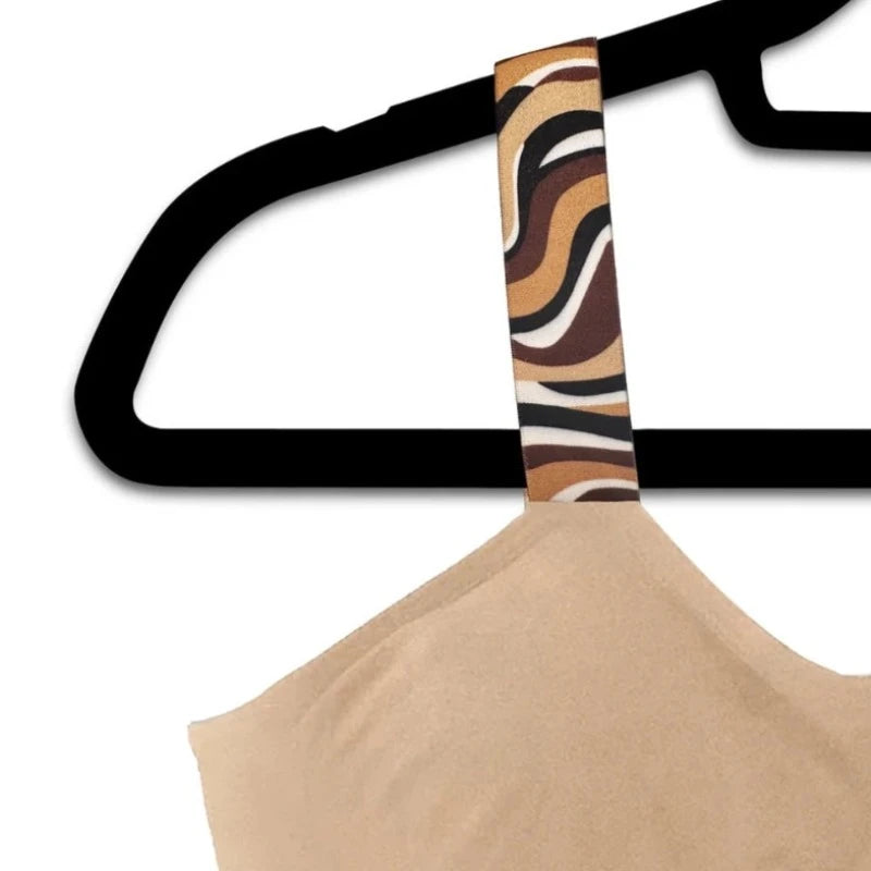 strap-its plus size Basic Bra (attached strap) - Nude/Swirl