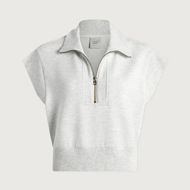 Varley Kelly Zip Sweat - Ivory Marl