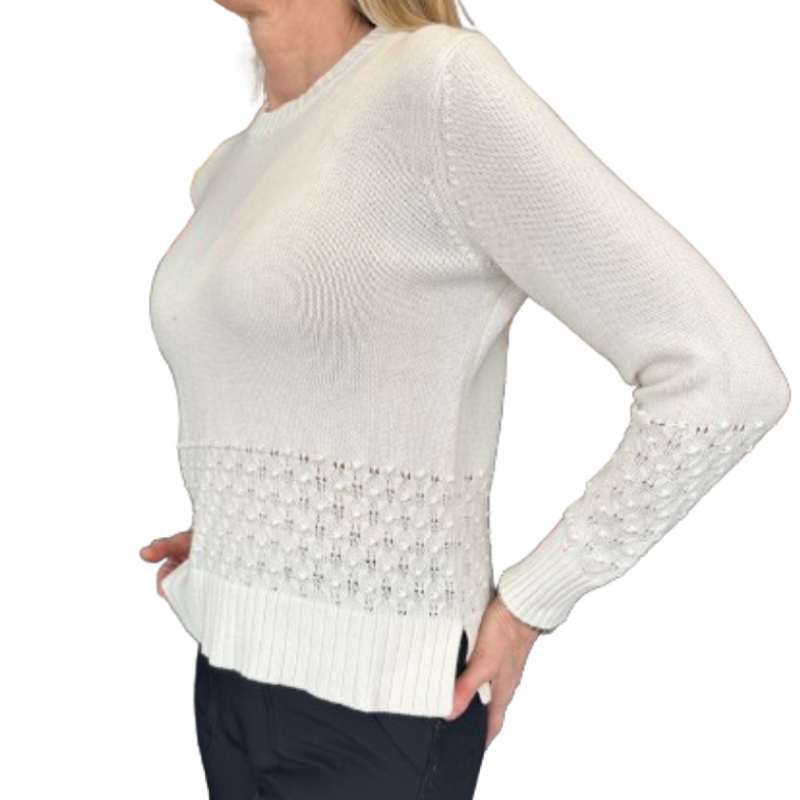 Alashan Cashmere Rosebud Sweater - White