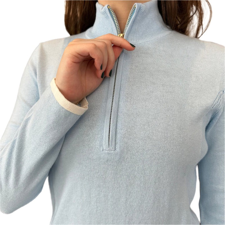 Alashan Cashmere Tee Time Sweater - Dream Blue