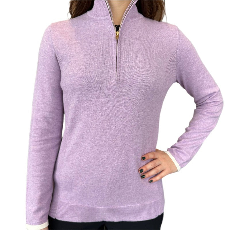 Alashan Cashmere Tee Time Sweater - Lavender Ice