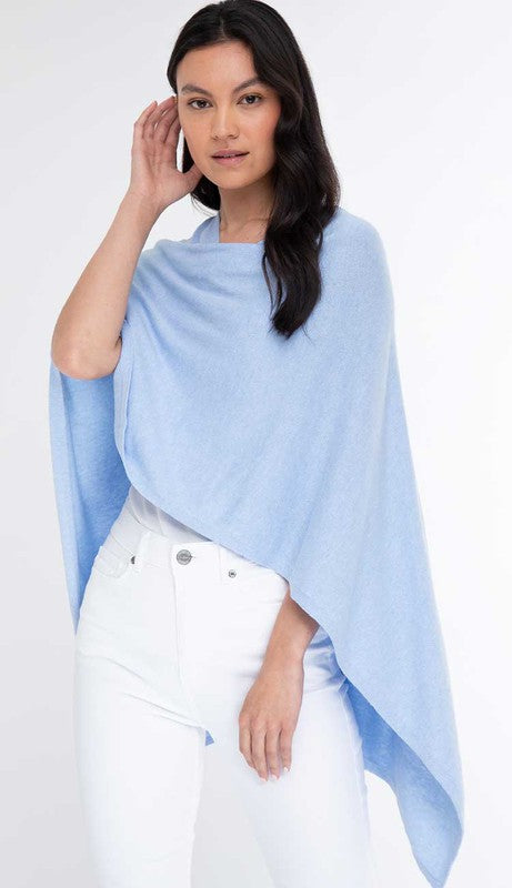 Alashan Cashmere Trade Wind Topper - Weekend Blue