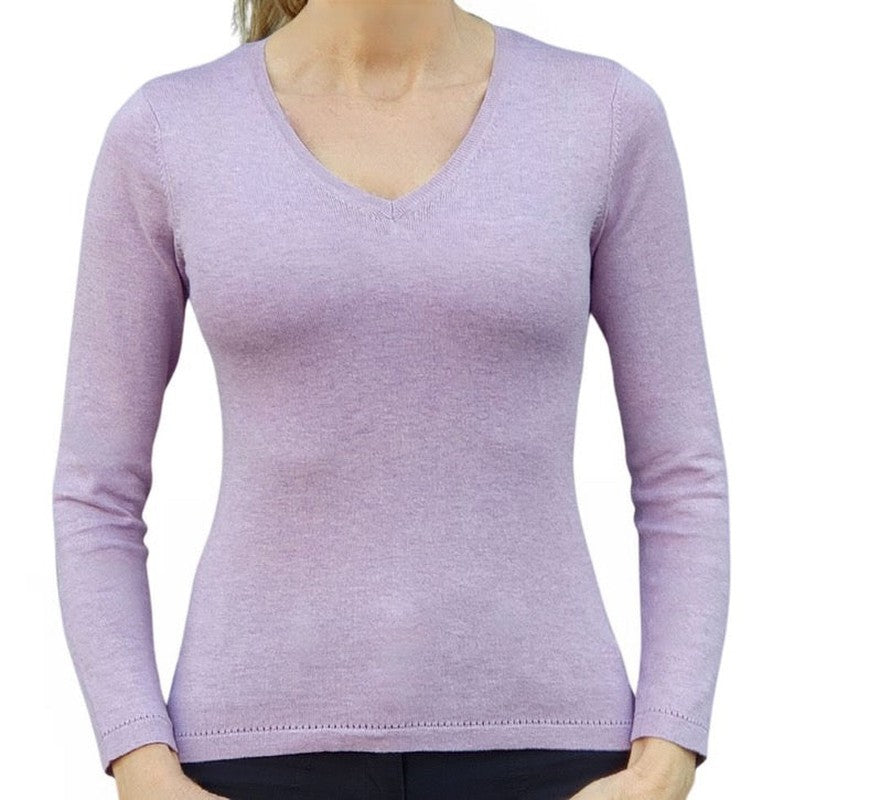 Alashan Cashmere V - Neck Pullover - Lavender