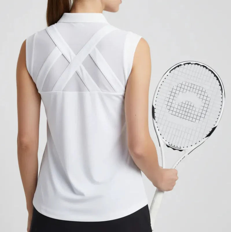 Ashley Herrera Susanna Mock Neck - White