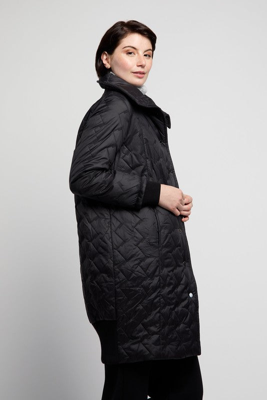 Atelier by Lyse Spenard Quilted Coat - Black