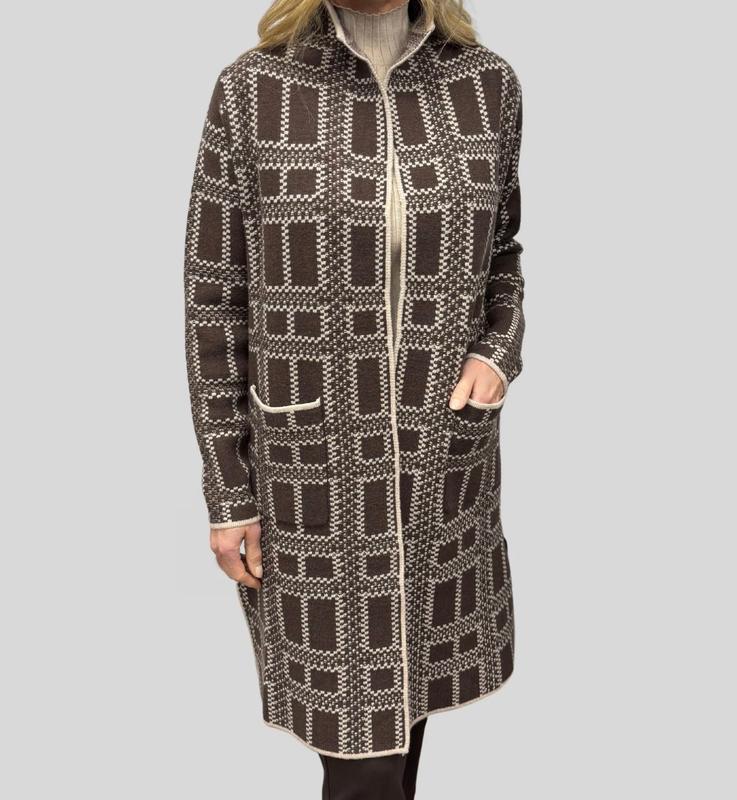 Atelier by Lyse Sweater/Coat - Chocolate Plaid