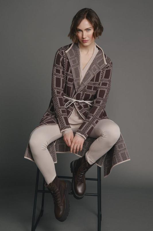 Atelier by Lyse Sweater/Coat - Chocolate Plaid