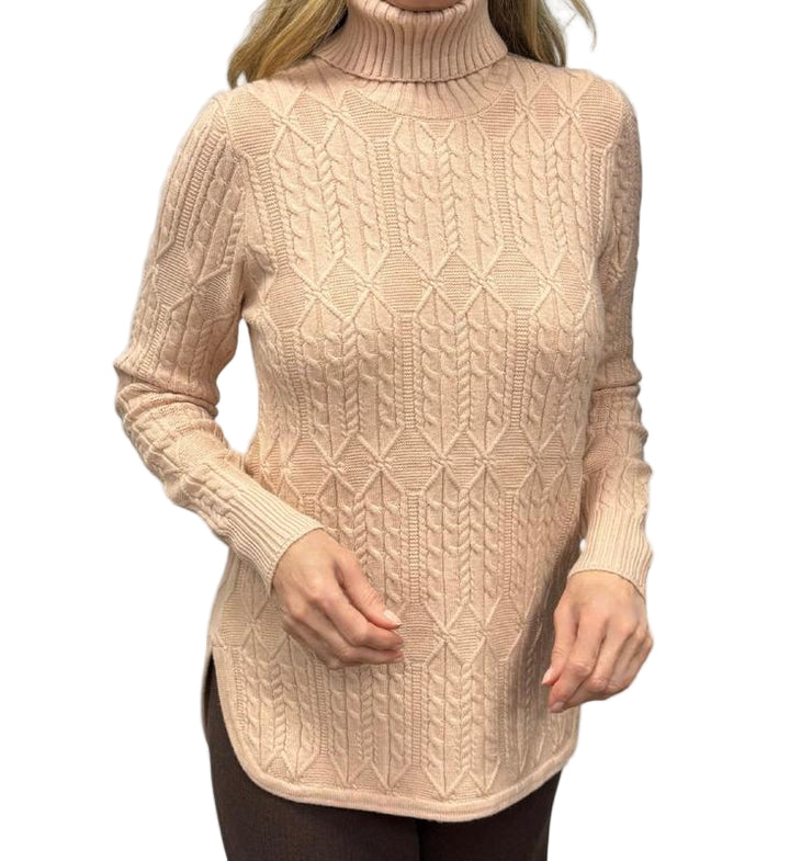 Atelier by Lyse Spenard Cowl Neck Sweater - Rose
