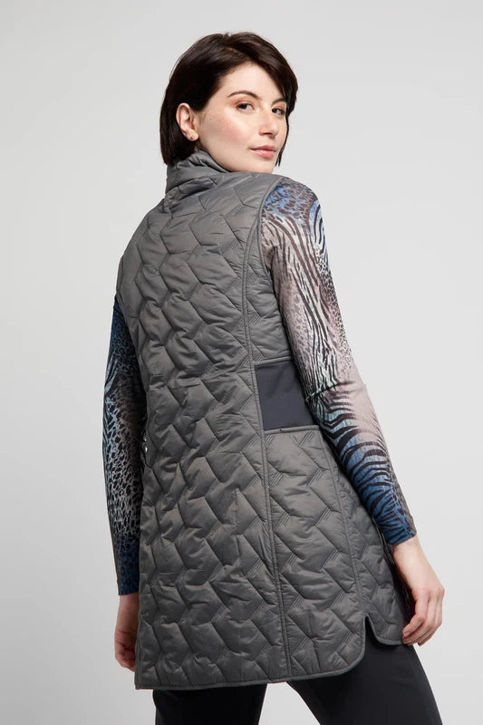 Atelier by Lyse Spenard Quilted Vest - Titanium