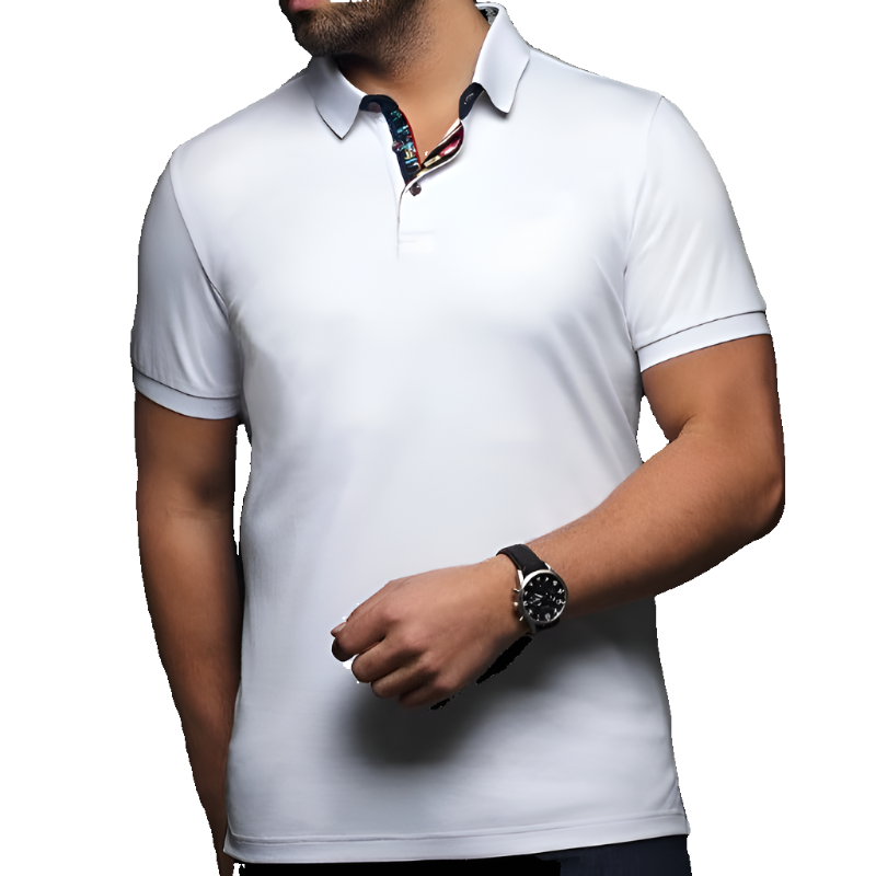 Au Noir Men's Eagle Polo - White