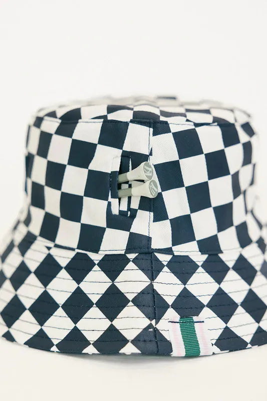 Fore All Austi Bucket Hat - Indigo/White Check