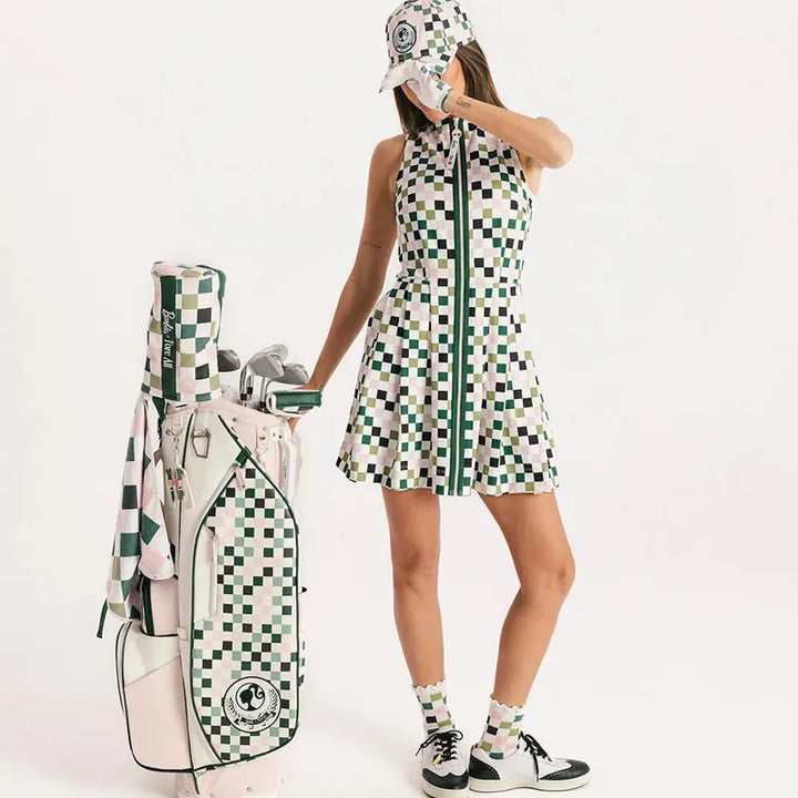 Fore All Golf Bag - Pink/White Check