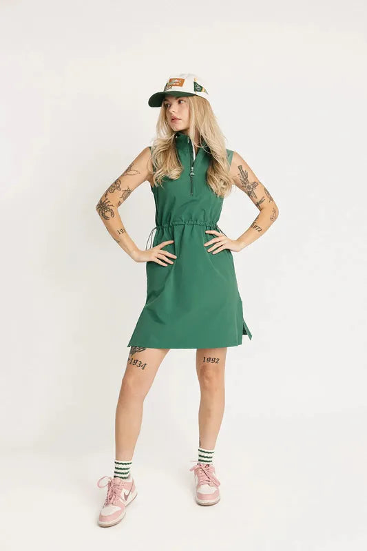 Fore All Anchor Dress - Green