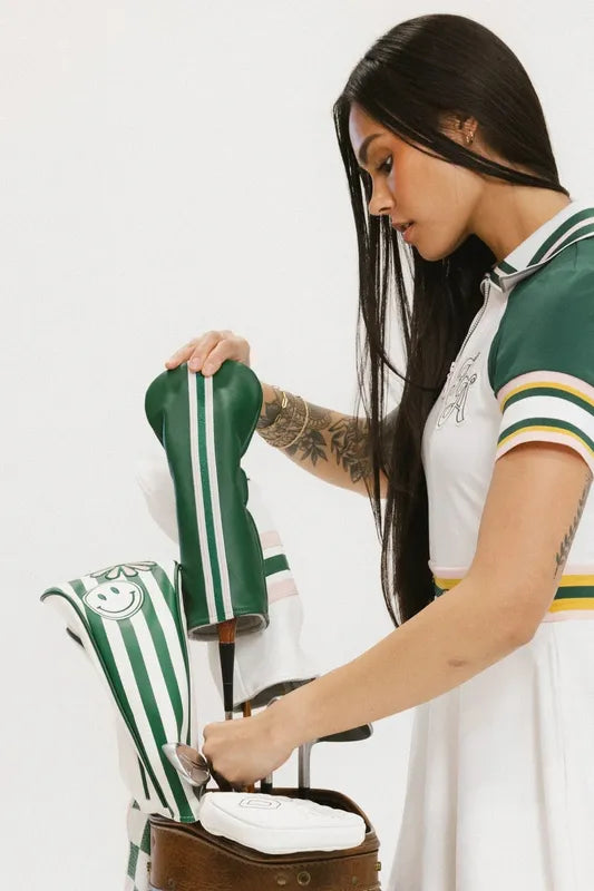 Fore All Lavelle Driver Cover - Green/White Stripes