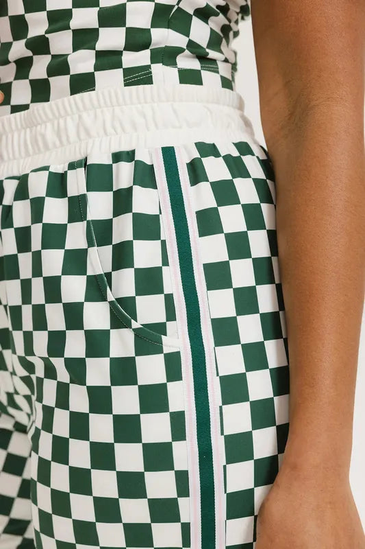 Fore All Bronson Pants - Green/White Check