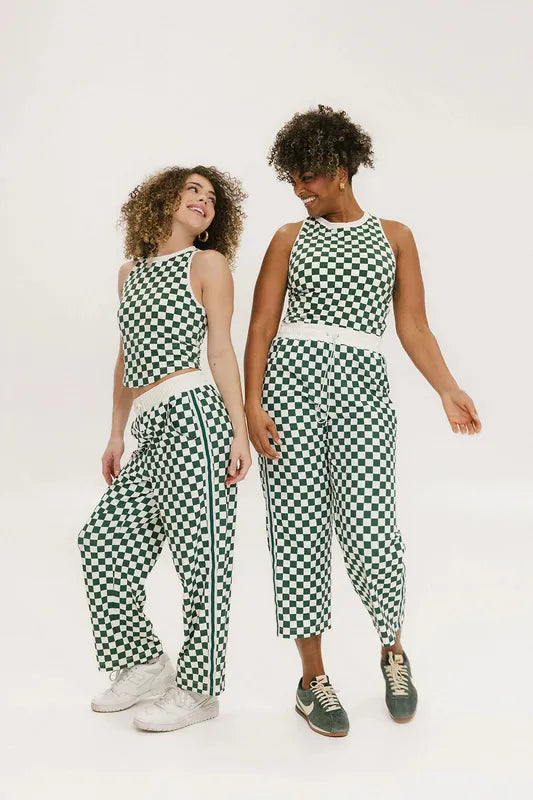 Fore All Bronson Pants - Green/White Check