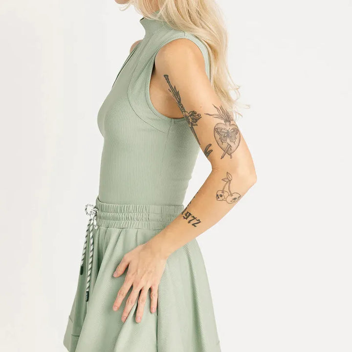 Fore All Riptide Mock Top - Sea Green