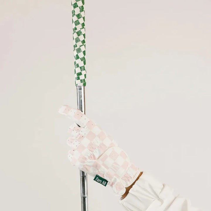 Fore All Check Me Out Glove - Pink/White