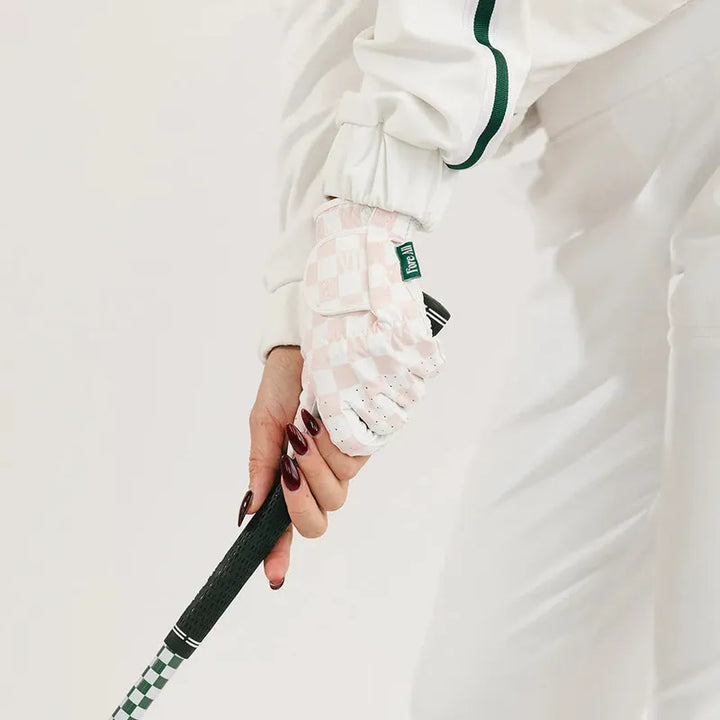 Fore All Check Me Out Glove - Pink/White