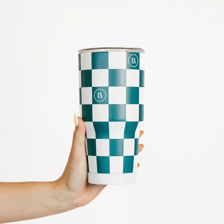 Fore All Prezzy Tumbler - Green/White Check