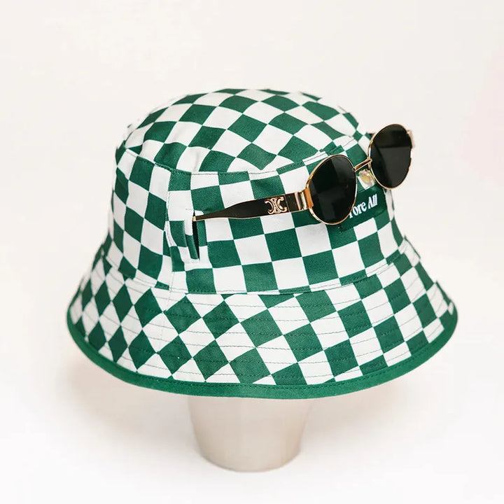 Fore All Austi Bucket Hat - Green/White Check