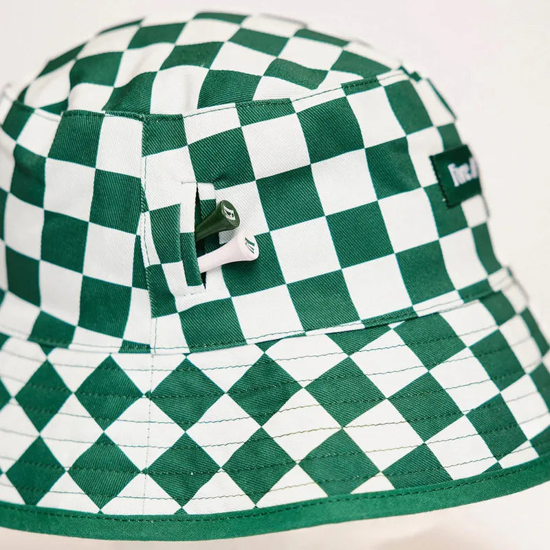 Fore All Austi Bucket Hat - Green/White Check