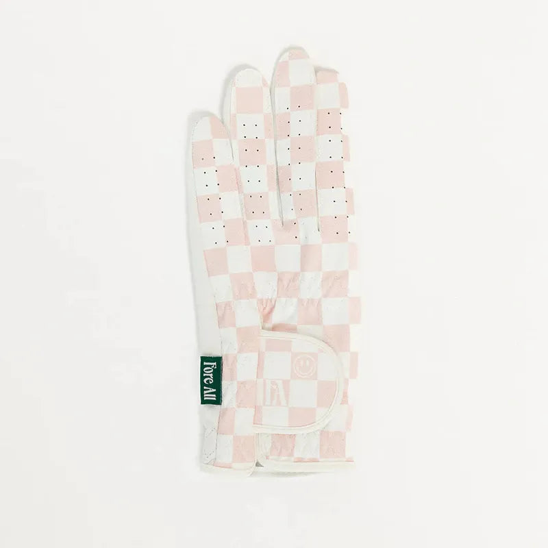 Fore All Check Me Out Glove - Pink/White