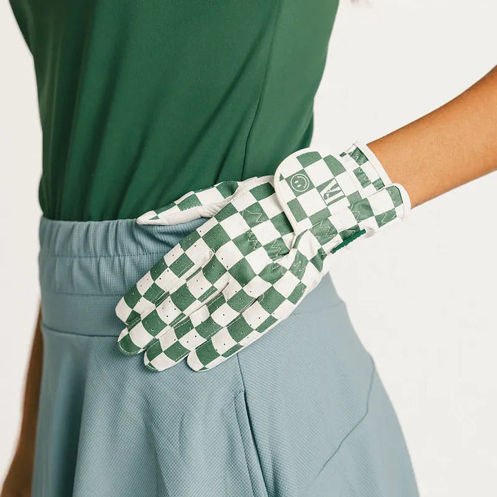 Fore All Check Me Out Glove - Green/White