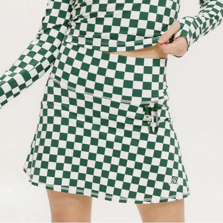 Fore All George Skort - Green/White Check