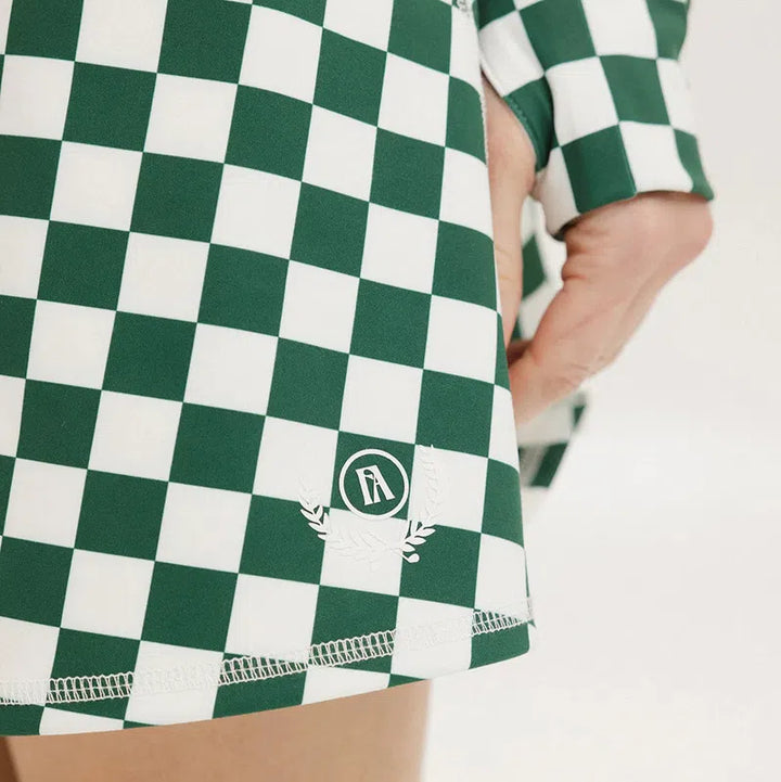 Fore All George Skort - Green/White Check