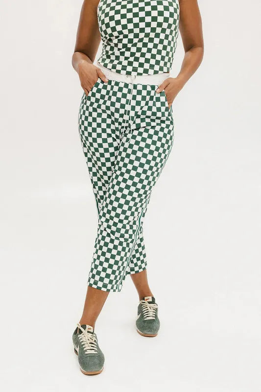 Fore All Bronson Pants - Green/White Check