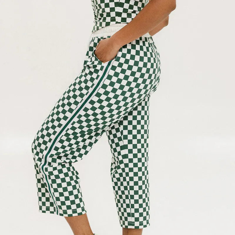 Fore All Bronson Pants - Green/White Check