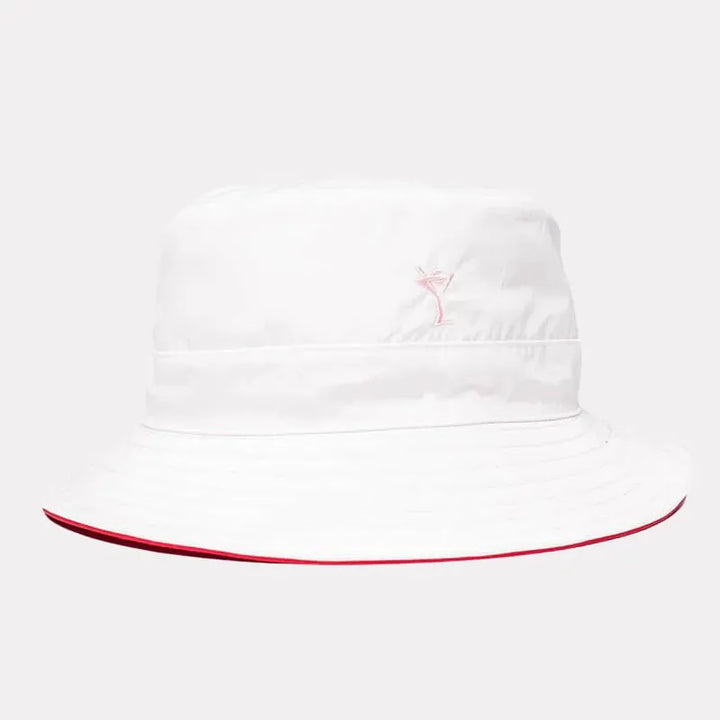 Golftini Grand Prix Reversible Bucket Hat - Red/White
