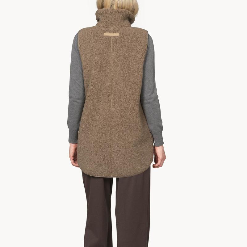 Ilse Jacobsen Bonded Pile Vest - Greige