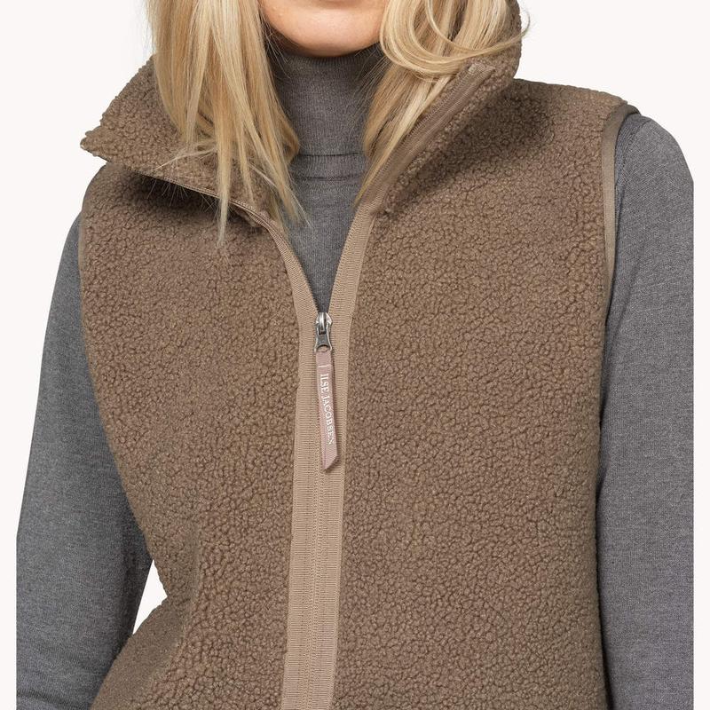 Ilse Jacobsen Bonded Pile Vest - Greige