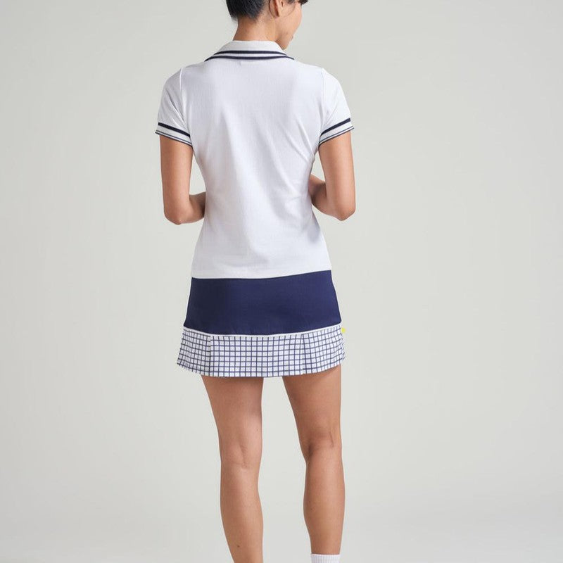 L'Oeuf Poche Baseline Polo - White/Navy