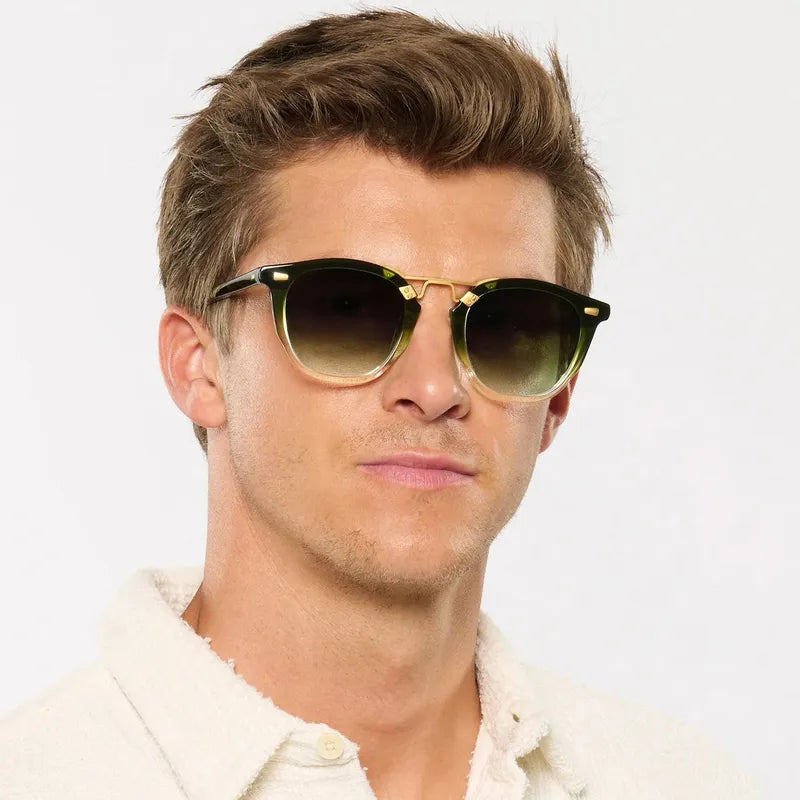 Krewe Beau 11 Sunglasses - 18K Poblano