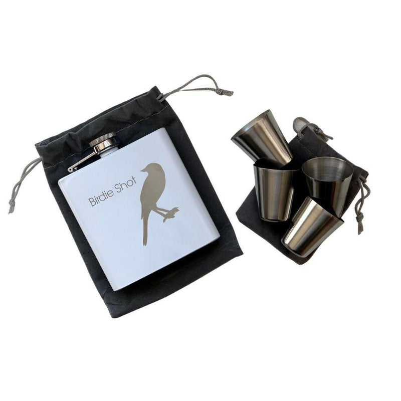 Birdie Juice Flask w/4 Shot Glasses