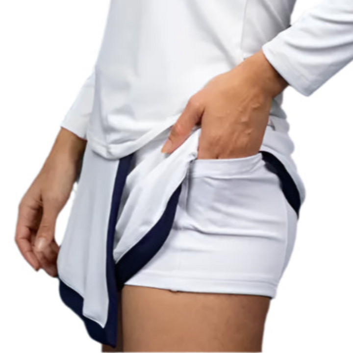 Smith & Quinn Birdie Skort - White/Navy
