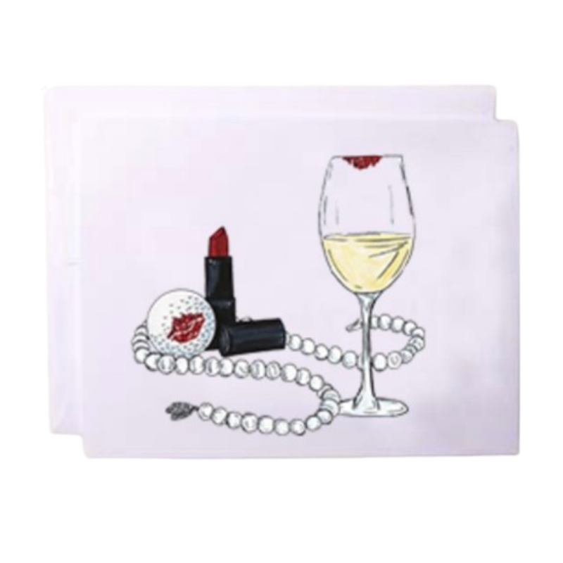 Bloom Designs Notecards - Lipstick & Wine