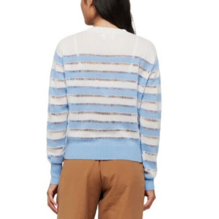 Brodie Beach Crew Stripe Sweater - Splash