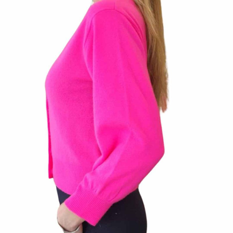 Brodie Caroline Cardigan - Barbie Pink