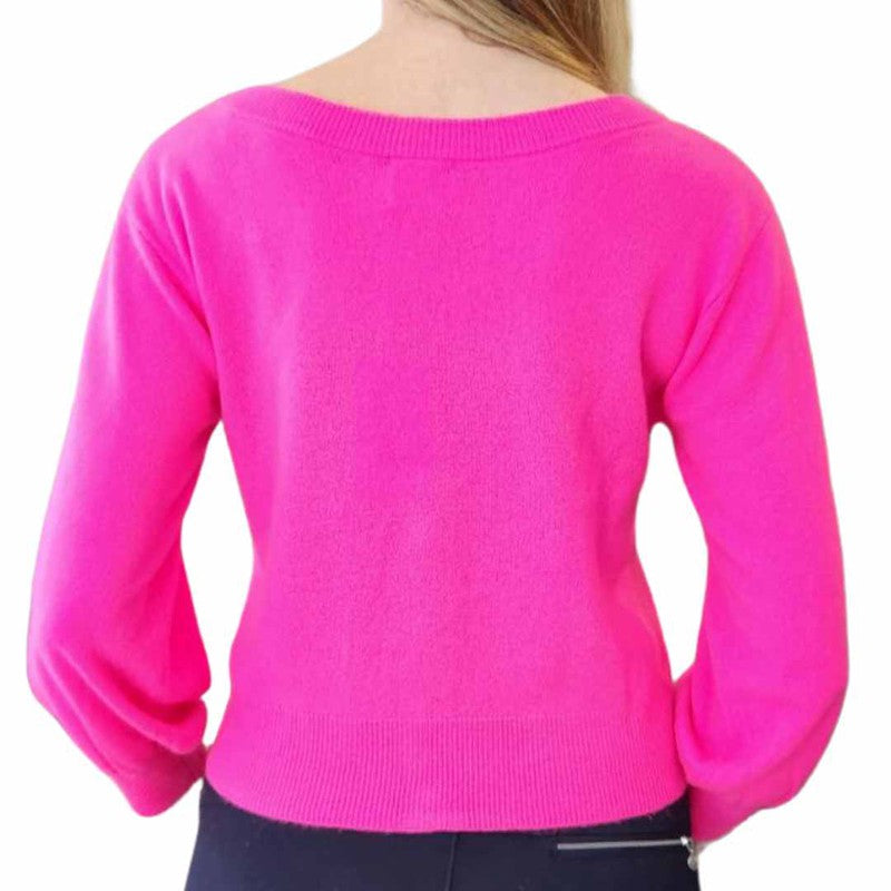 Brodie Caroline Cardigan - Barbie Pink