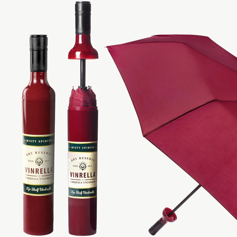 Burgundy Wine Bottle Umbrella